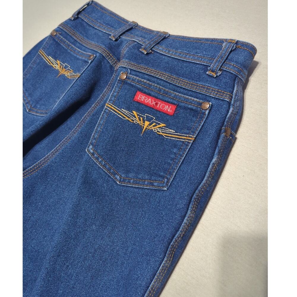 Vintage Braxton Stretch Women's Size 11 Blue Straight Leg High Rise 80s